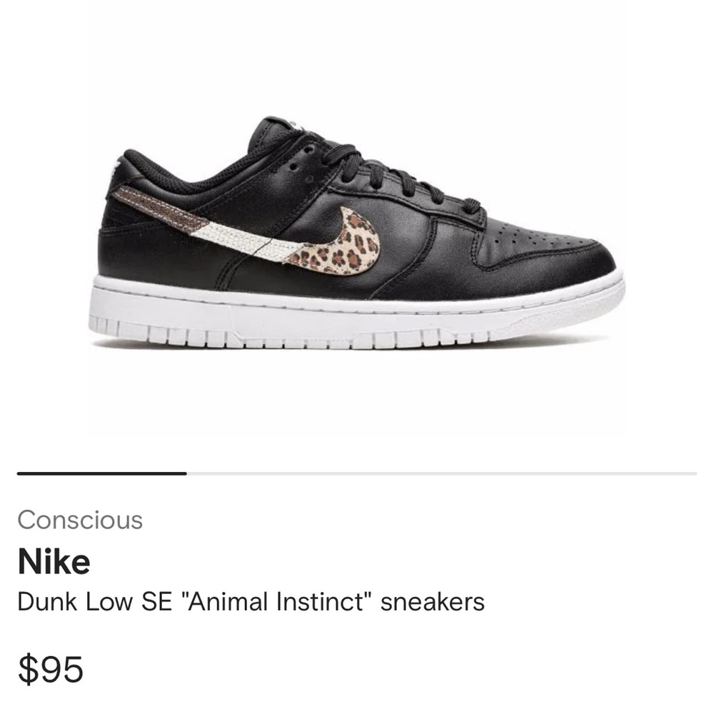 Nike Dunk Low SE "Animal Instinct" sneakers 8.5 leopard
